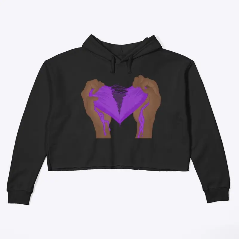 Women's Purple Crop Hoodie