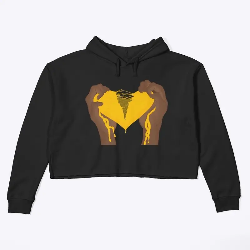 Women's Yellow Crop Hoodie