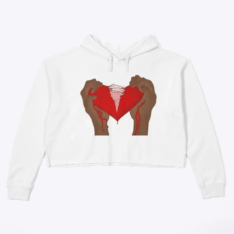 Women's Red Crop Hoodie