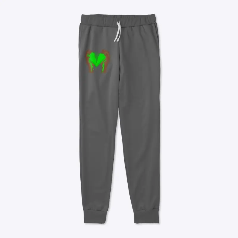 All-Over Green Print Joggers