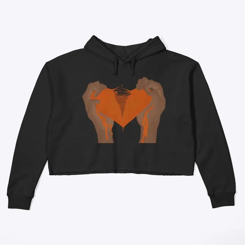 Women's Orange Crop Hoodies