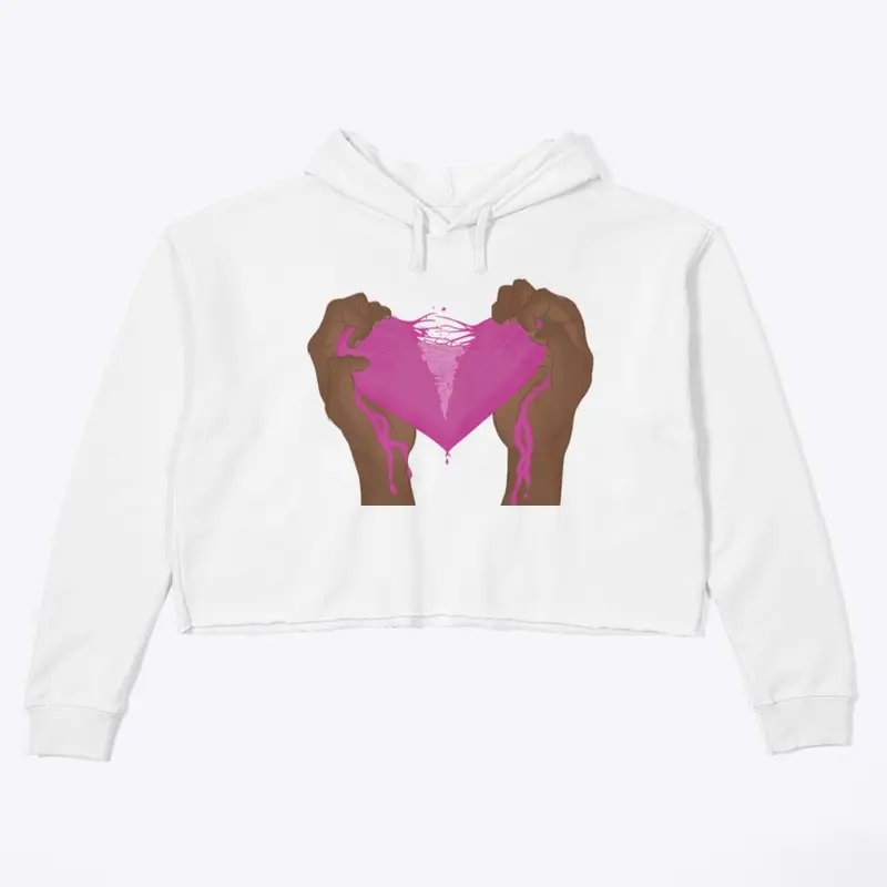 Women's Pink Crop Hoodie